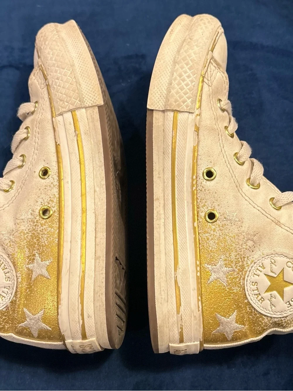 Girls Chuck Taylor All Star EVA Lift Platform Gold Metallic (Twinkle)